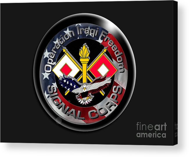 Operation Acrylic Print featuring the digital art OIF Signal Corps by Bill Richards