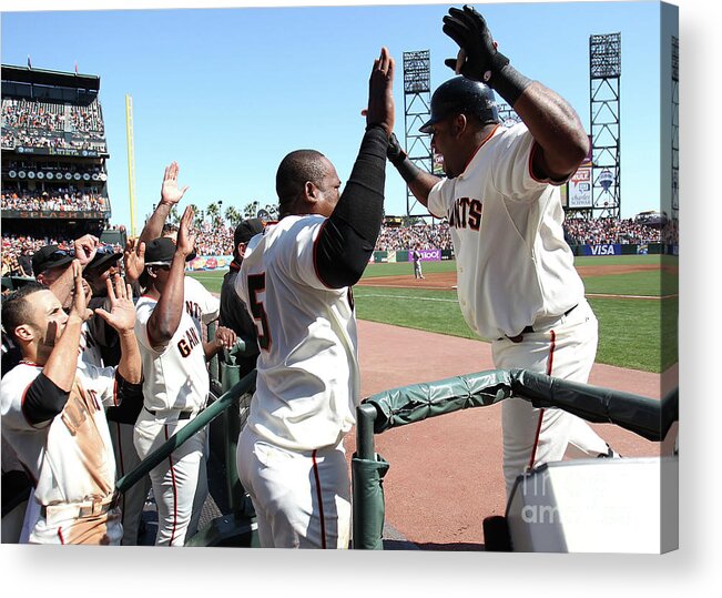 People Acrylic Print featuring the photograph Pablo Sandoval by Jed Jacobsohn