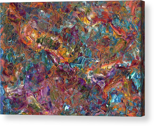 Abstract Acrylic Print featuring the painting Paint number 16 by James W Johnson