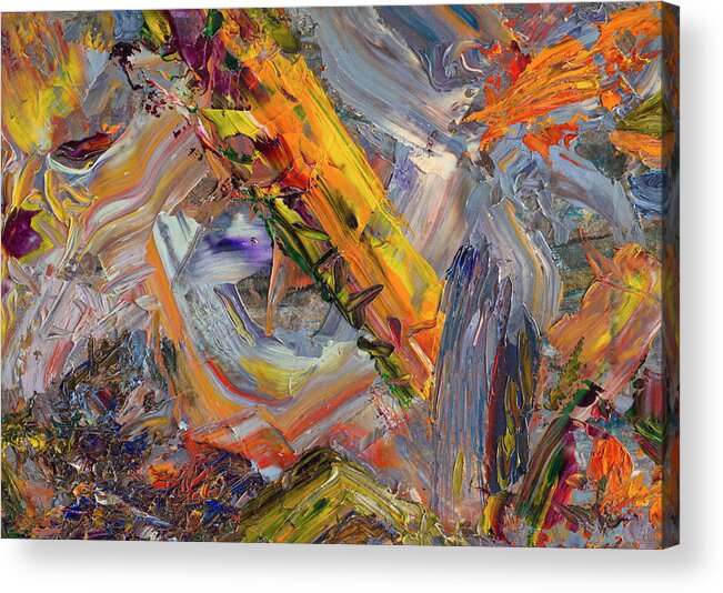 Abstract Acrylic Print featuring the painting Paint Number 44 by James W Johnson