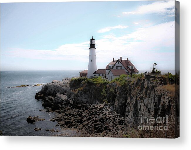 Portland Acrylic Print featuring the photograph Portland Head Lighthouse Maine by Veronica Batterson