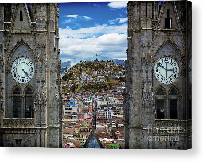 Ecuador Acrylic Print featuring the photograph Quito, Ecuador by David Little-Smith