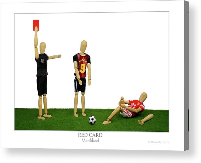Alessandro Pezzo Acrylic Print featuring the photograph Red Card by Alessandro Pezzo