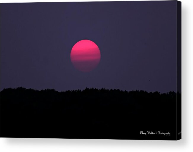 Sunset Acrylic Print featuring the photograph Red Sun Sunset by Mary Walchuck