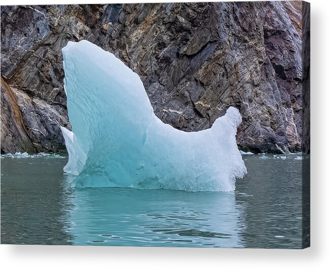 Iceberg Acrylic Print featuring the photograph Rock and Ice by Louise Lindsay
