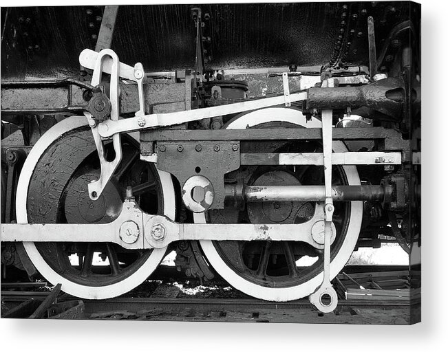 Train Acrylic Print featuring the photograph RR Engine Toledo, OR by Mike Bergen