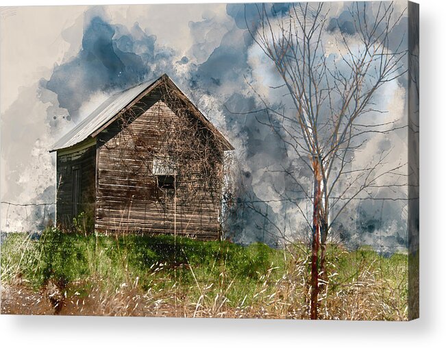 Barn Acrylic Print featuring the photograph Rural Farm Shed by Pamela Williams