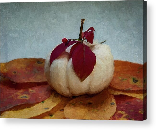 Pumpkin Acrylic Print featuring the photograph Shades Of Autumn by Cathy Kovarik