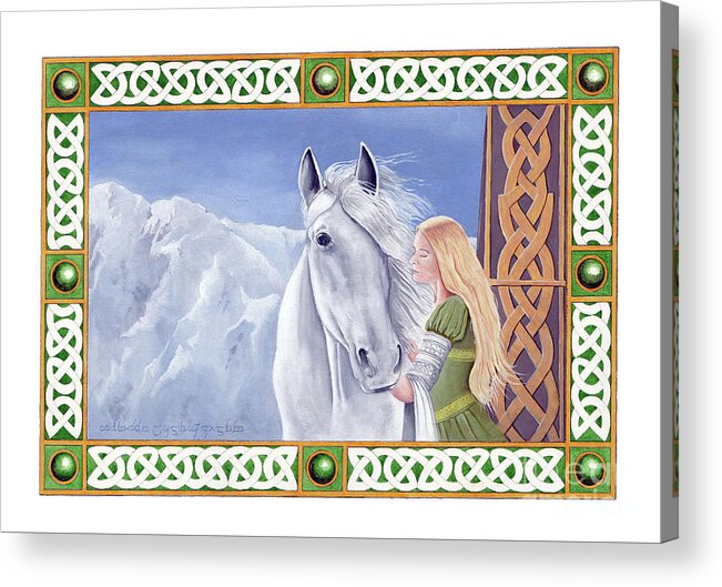Tolkien Acrylic Print featuring the painting Shadowfax by Gordon Palmer