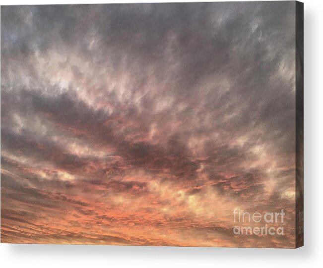 Virginia Sunset Acrylic Print featuring the photograph Smokey Sunset One by Catherine Wilson