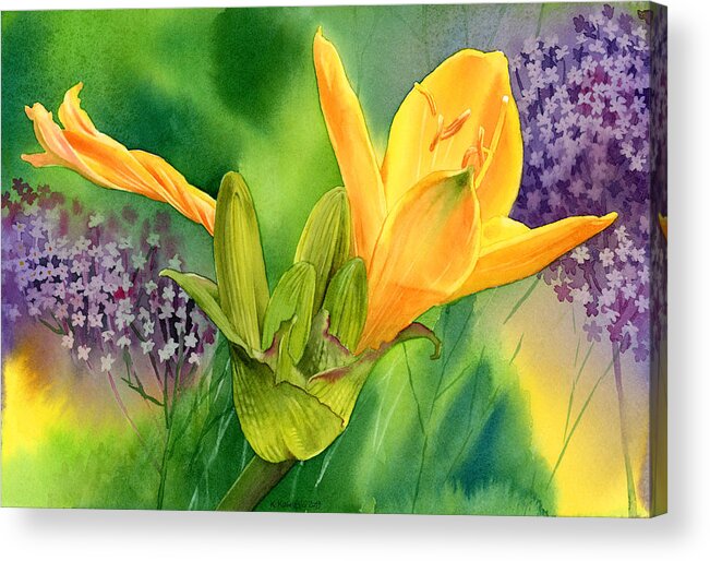 Lily Acrylic Print featuring the painting Spring Melody by Espero Art