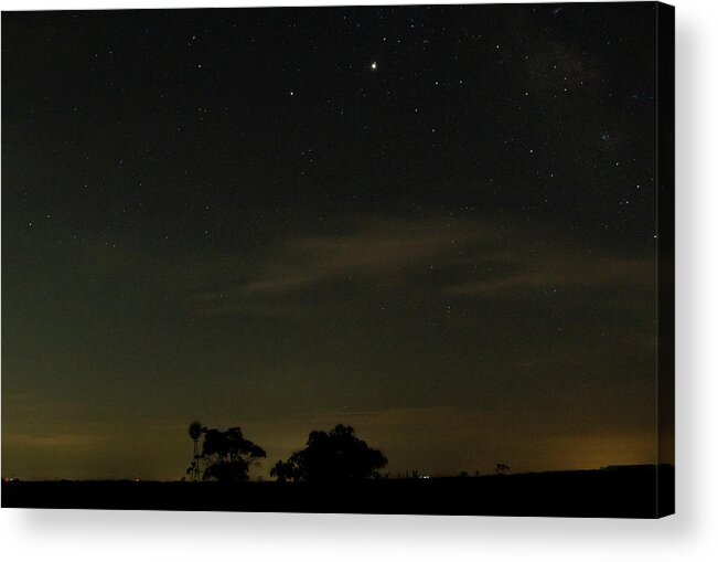 Texas Acrylic Print featuring the photograph Stars Clouds and Ranching by Joshua House