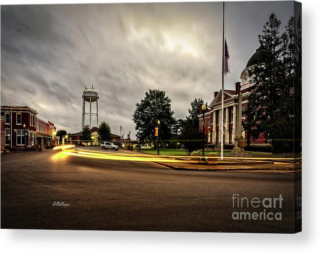 Blakely Acrylic Print featuring the photograph Streaking The Hometown Square by DB Hayes