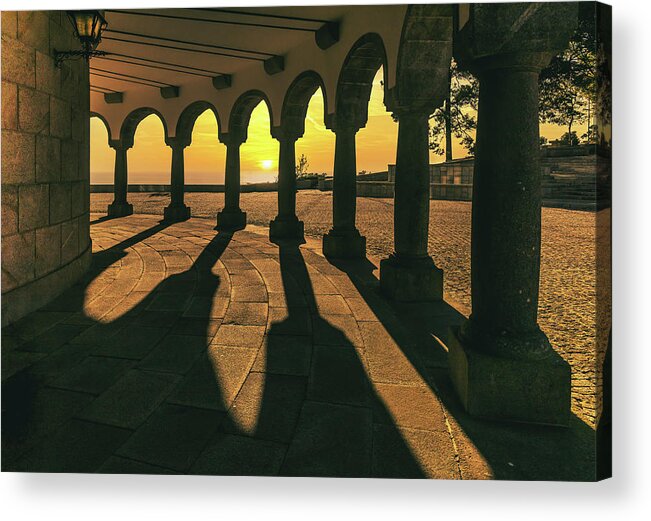 Viana Do Castelo Acrylic Print featuring the photograph Sunset on Santa Luzia by Micah Offman