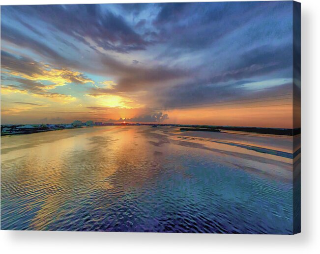 Marco River Acrylic Print featuring the photograph Sunset on The Marco River by Debra Kewley
