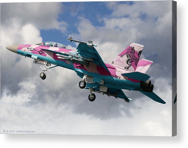 Boeing Acrylic Print featuring the digital art Super Hornet for the Ladies by Custom Aviation Art