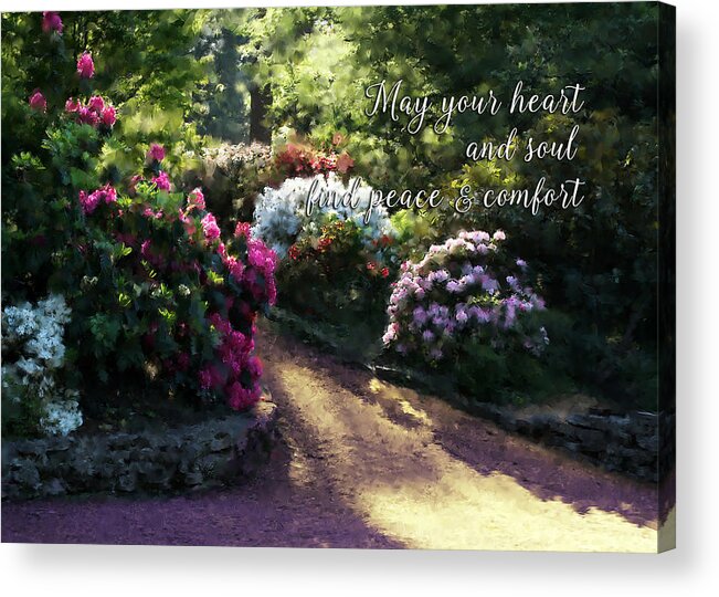 Sympathy Card Acrylic Print featuring the digital art Sympathy Card - Garden Path by Sherrie Triest