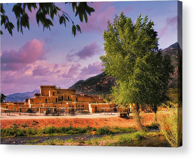 Landscapes Acrylic Print featuring the photograph Taos Pueblo by Micah Offman