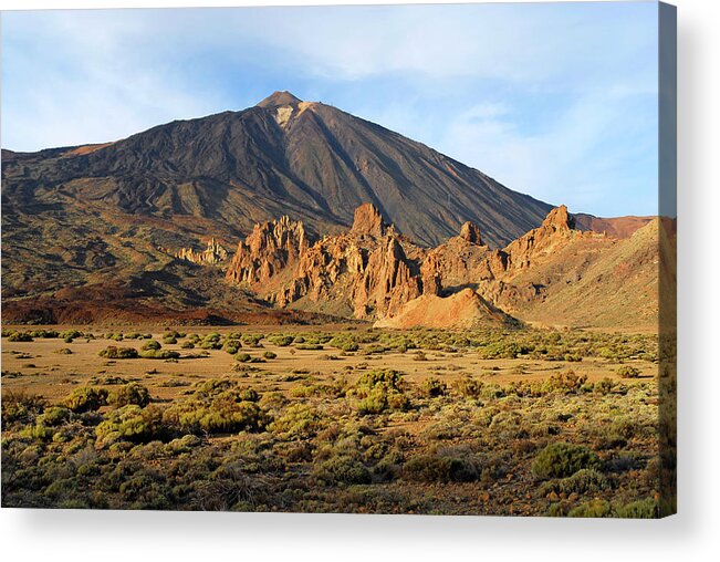 Big Acrylic Print featuring the photograph Teide volcano in Tenerife, Canary Island, Spain by Severija Kirilovaite