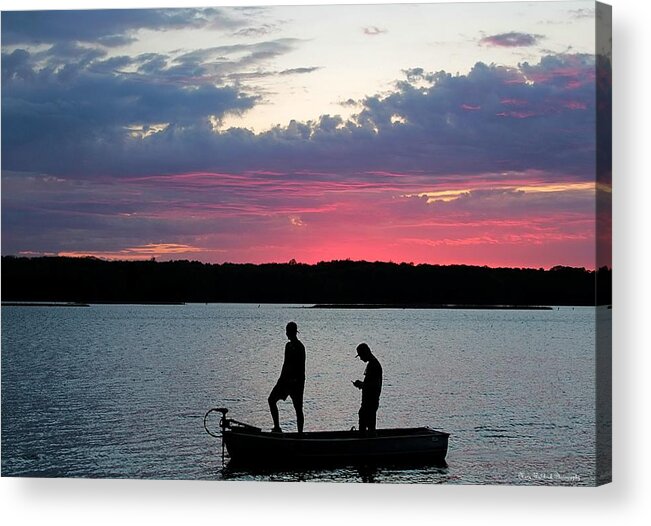 Sunset Acrylic Print featuring the photograph Text Me at Sundown by Mary Walchuck
