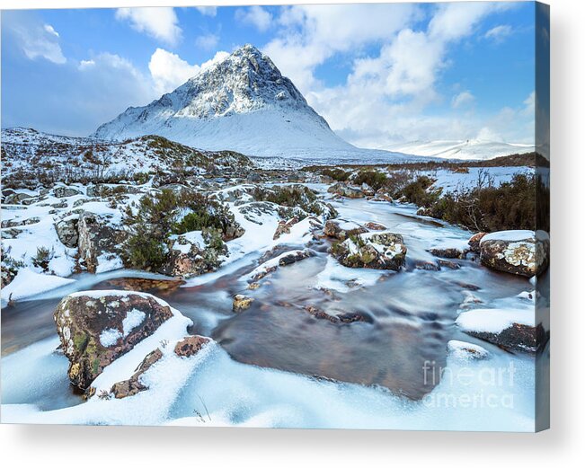 Buachaille Etive Mor Acrylic Print featuring the photograph The Buachaille, Buachaille Etive Mor in the Scottish Highlands by Neale And Judith Clark