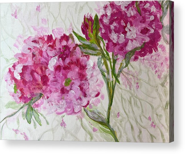 Spring Acrylic Print featuring the painting The Color of Springs by Juliette Becker