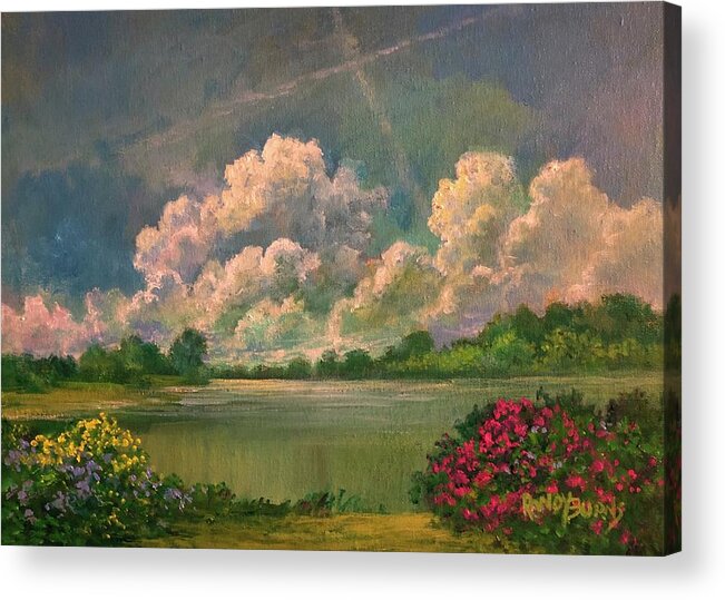 Sky Acrylic Print featuring the painting The Effulgent Splendor by Rand Burns