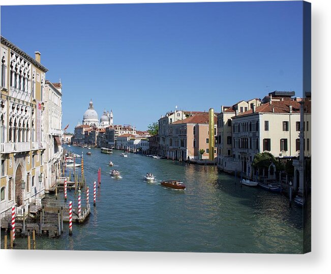 Grand Canal Acrylic Print featuring the photograph The five senses. Grand Canal. by Yvonne M Smith