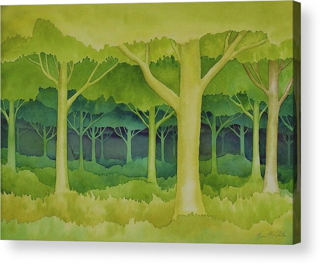 Kim Mcclinton Acrylic Print featuring the painting The Forest for the Trees by Kim McClinton