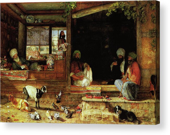  Acrylic Print featuring the painting The Kibab Shop by John Frederick Lewis