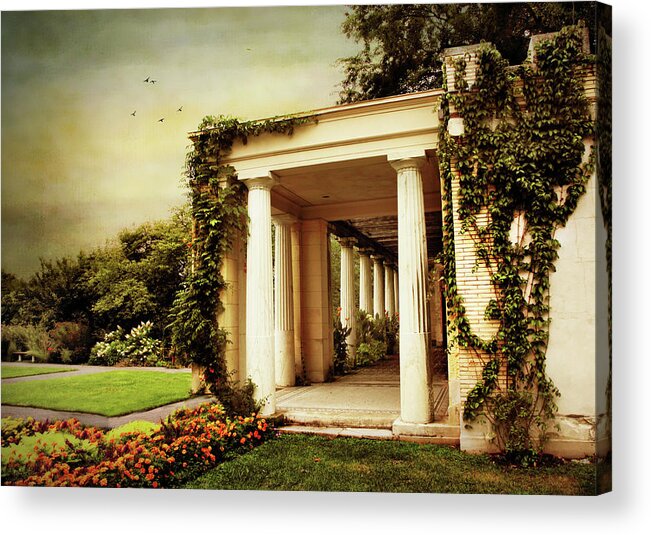 Untermyer Garden Acrylic Print featuring the photograph The Terrace by Jessica Jenney