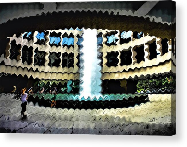 Hirshhorn_museum Acrylic Print featuring the digital art The World is Round #2 by Addison Likins