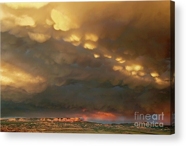 North America Acrylic Print featuring the photograph Thunderstorm And Rainbow Bryce Canyon National Park Utah by Dave Welling