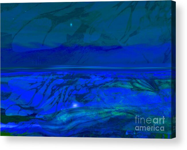 Neurographic Acrylic Print featuring the mixed media Tide of My North Star by Zsanan Studio