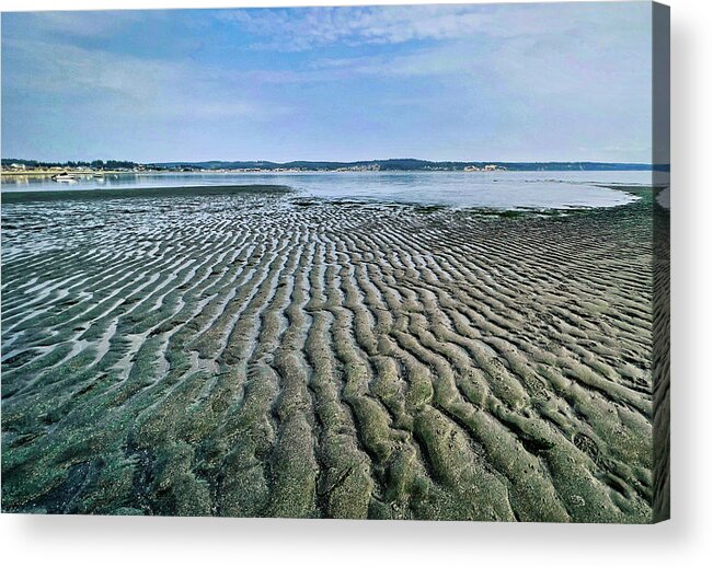 Beach Acrylic Print featuring the photograph Tide rivulets by Bradley Morris