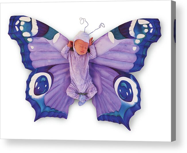 Butterfly Acrylic Print featuring the photograph Tiny Butterfly #3 by Anne Geddes