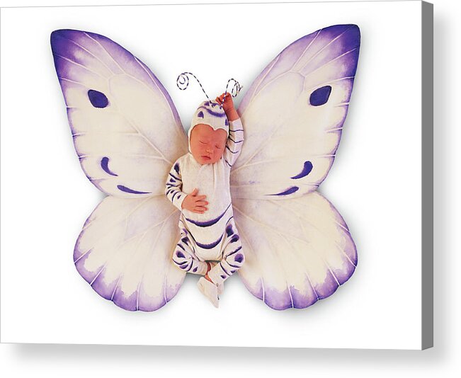 Butterfly Acrylic Print featuring the photograph Tiny Butterfly #4 by Anne Geddes