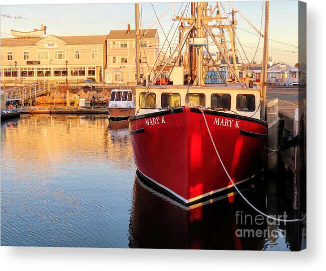 Mary K Acrylic Print featuring the photograph Vessel Mary K Plymouth MA by Janice Drew
