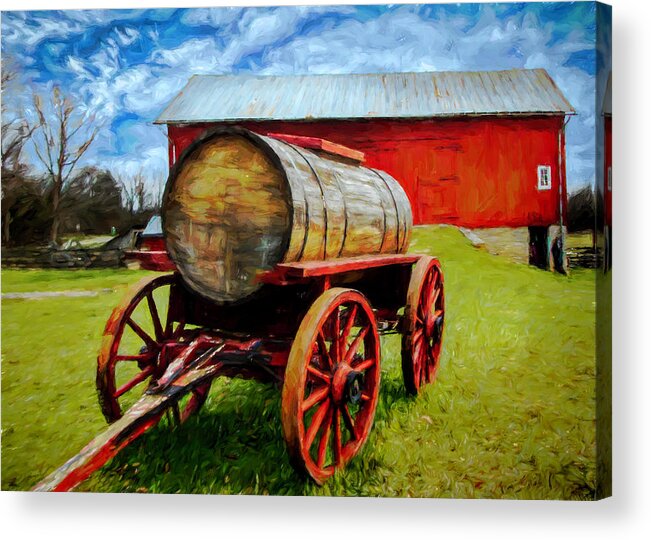  Acrylic Print featuring the photograph Water Wagon Impression by Jack Wilson