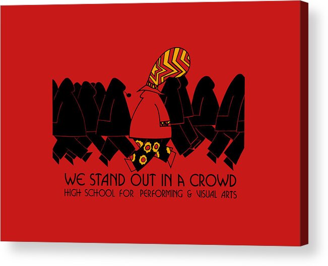 Hspva Acrylic Print featuring the drawing We Stand Out In A Crowd by Brad Rushing