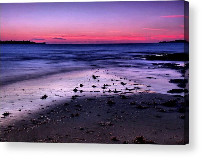 Sunset Acrylic Print featuring the photograph Wet Feet by Montez Kerr