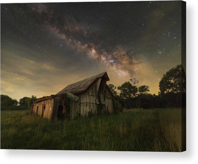 Nightscape Acrylic Print featuring the photograph White Family Barn by Grant Twiss