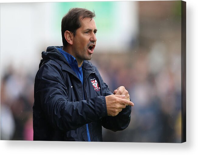 People Acrylic Print featuring the photograph York City v Middlesbrough - Pre-Season Friendly by David Rogers