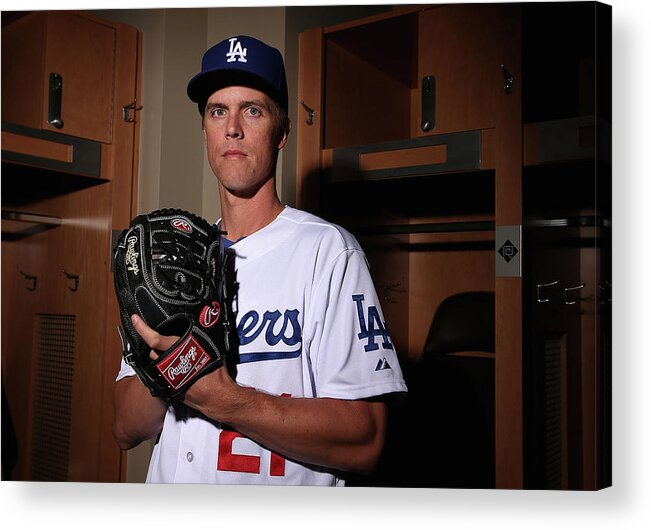 Media Day Acrylic Print featuring the photograph Zack Greinke by Christian Petersen