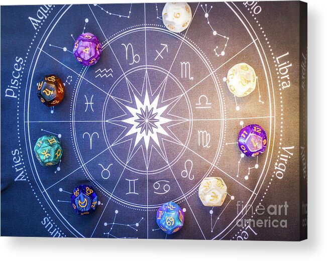 Astrology Acrylic Print featuring the photograph Zodiac Horoscope by Anastasy Yarmolovich
