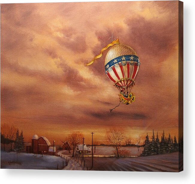 Balloons Acrylic Print featuring the painting Spirit of the Midwest by Tom Shropshire