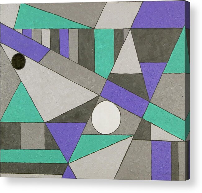 Abstract Wall Art Acrylic Print featuring the painting Geometry 101 No.4 by J Loren Reedy
