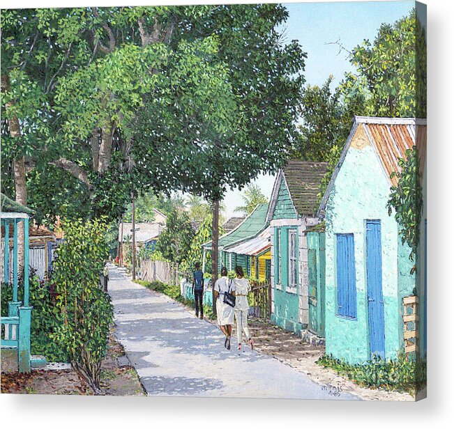  Acrylic Print featuring the painting Greenwich St off Mason's Addition by Eddie Minnis