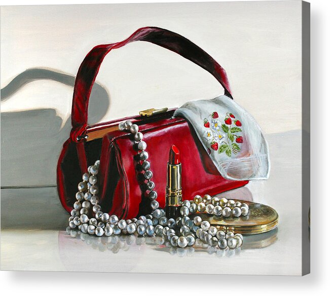 Purse Acrylic Print featuring the painting Pretty Woman by Gail Chandler