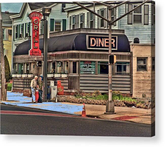 Freehold Grill - Gene Zonis Acrylic Print featuring the photograph Freehold Grill by Gene Zonis